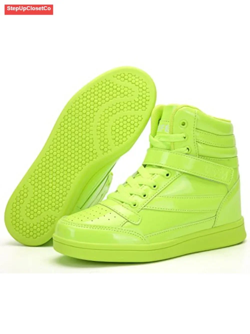 Retro High Top Sneakers Hidden Wedge Heels Lace Up Ankle Support Women's Shoes